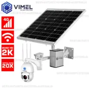 Wireless Solar Camera 4G Security 2K 20X Outdoor Home Battery SIM card Farm