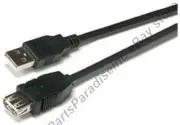 12ft long USB2.0 A Male~Female Extension Camera/Webcam/Printer Cable/Cord{BLACK