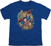 [DC Comics] Youth: Justice League America - Superman Collage Kids T-Shirt Size YXL