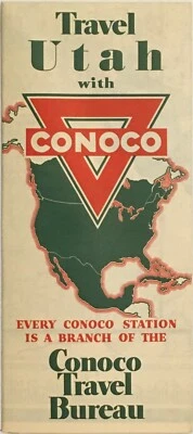 1941 Conoco Road Map: Utah NOS