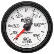 Autometer Phantom II Oil Pressure Gauge - 0 - 100 PSI, 2 1/16 Inch, AU7521