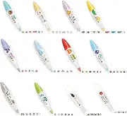 Infinite Decorative Pens, DIY Cute Animals Press Type Decorative Pen, DIY Lace Creative Decoration Tape Pen, Cute Scrapbooking Diary Decoratives Correction Tapes (12Pcs-D)
