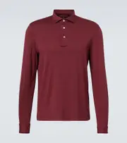 [Fedeli] Fedeli Zero cotton jersey polo shirt AU 87 burgundy