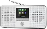 LEMEGA IR4S Stereo WIFI Internet Radio,Portable DAB/DAB+/FM Digital Radio,Spotify Connect,Bluetooth Speaker,Dual Alarms Clock,60 Presets,Headphone-Output,Batteries or Mains Powered - Grey
