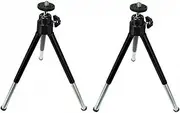 CONGARTENO 2PCS Telescopic Mini Mobile Phone Tripod Portable Desktop Photography Stand for Digital Cameras and Smartphones for Video Recording and Streaming Black