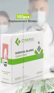 Cynamed Scalpel Sterile Blades Individually Foil Wrapped Carbon Steel Box of 100
