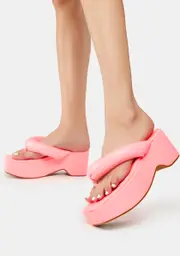 [Lemon Drop by Privileged] Pink Scotia Platform Sandals