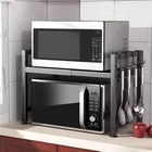 2 Tier Microwave Oven Rack Microwave Shelf Stand Stainless Steel Toaster Oven St
