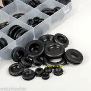 Rubber Grommet Set Kit 125 Pcs Pieces W/Case Electrical Firewall Hole Plug Asst