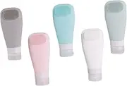 Gogogmee 5Pcs Portable Travel Bottles Leak Toiletry Containers for Shampoo Lotion and Cosmetics for Gym Camping and Travel