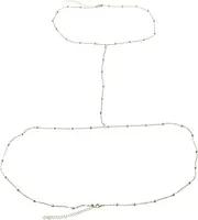 [Generic] Summer Beach Bead Harness Chest Chain Bikini Bra Chain Jewelry Festivel Rave Body Chains Beaded Waist Chains for Women