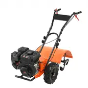 VEVOR Tiller Cultivator Gas Powered, 212CC 4-Stroke Garden Cultivator, Tiller with 4 Steel Adjustable Rear Tines for Lawn, Garden and Field Soil Culti