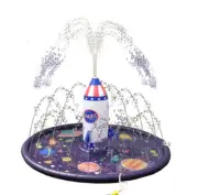 Sprinkler Water Play Mat Rocket Splash Outdoor Inflatable Pad Pool Fun Kids AU