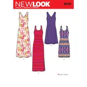 New Look Sewing Pattern 6210 N6210 Misses' Knit Dress in Two Lengths