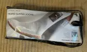 Sharper Image Heated Rechargeable Slipper Socks - NEW size S/M