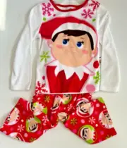 NEw Elf on the Shelf Pajama Set 2 Pcs Size XS 4 Long Sleeves & Pants PJ's