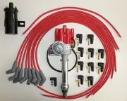 CHEVY 396-454 RED FEMALE Small Cap HEI Distributor +Black Coil + UNIVERSAL WIRES