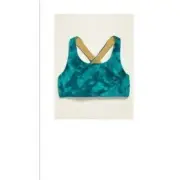 Girls Old Navy Tie-Dye Green Cross-Back Sport Bra Size Medium