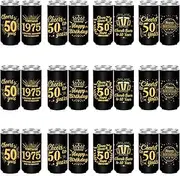 12 Pack Retro Bachelorette Party Can Cooler, Bridesmaid Can Sleeves Insulated Neoprene Drink Holders for Regular Cans Bottles Hippies Groovy Party Supplies