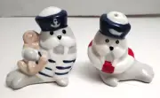 Sailing Sea Lions MINI Salt And Pepper Set Cracker Barrel NEW