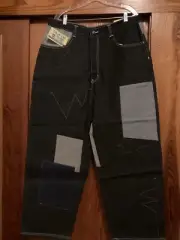 Vintage DR Deadstock Wide Leg Hip-Hop Skater Patchwork Jeans 38x30