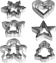 Christmas Cookie Cutter Set - Gingerbread Man, Snowflake, Christmas Tree, Heart,