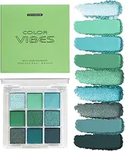 Green Eyeshadow Palette - Green Eyeshadow | Eye Shadows Palette | 9 Colors Pigmented Matte Pearlescent Makeup Eyeshadow Palette - Professional Stage Makeup Eyeshadows For Long-Lasting Bold Eye Makeup