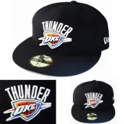 New Era NBA OKC Thunders 5950 Navy Blue Fitted Hat Grey Under Brim Made in U.S.A