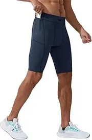 [BreakEgg] Men's Compression Pants Moisture Wicking Base Layers Flexibility Mens Active Sports and Workouts Shorts