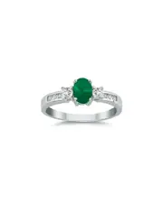 Gem Spark 14K 1.08 ct. tw. Diamond & Emerald Ring