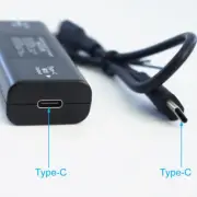 1pc 45W Type C Converter Cord 5.5x2.1mm DC 22V input to Type C output Adapter