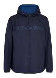 Dolce & Gabbana Logo-print Hooded Reversible Shell Jacket - Blue - 54 (IT54 / Xxl) 54 (IT54 / XXL)