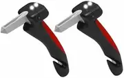 2PCS Car Cane, All-in-One Auto Assist Grab Handlle, Built in LED Flashlight, Seatbelt Cutter, Window Breaker, Batteries Included