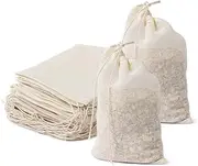 AIEVE Cheesecloth Bags, 24 Pieces 4''x6'' Cheese Cloths for Straining Tea Bags Reusable Cotton Nut Milk Bag Cold Brew Bags Spice Bags Muslin Bags Unbleached for Herbs Tea Coffee Cooking Brewing