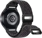 One Click No Gap Braided Bands Compatible with Samsung Galaxy Watch 7 6 4 5 FE Band 40mm 44mm/Galaxy Watch 6 4 Classic 47mm 43mm 42mm 46mm/Watch 5 Pro 45mm, 20mm Elastic Nylon Sport Strap Men Women