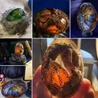 Lava Dragon Egg-Crystal Transparent Lava Dragon Egg Resin Sculpture Ornaments