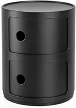 Kartell Componibili Recycled, 2-Element Storage Box, Black Mat