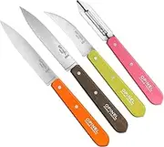 Opinel 112 "Les Essentiels 50's Colored Stained Handle Kitchen Knives, Tangerine