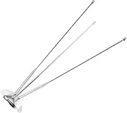 JEWEDECO Desktop Flag Stand Base V Shaped Metal Flagpole for Meeting Flag Holder with Base for Parties Festivals and Events Finish