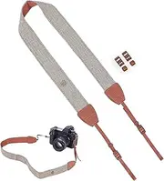 Neck Shoulder Camera Strap，Adjustable Cotton Straps Cotton Woven Camera Strap for Camcorder,and Nikon,Canon,Sony,Minolta,Panasonic,SLR,DSLR Digital Binoculars Video