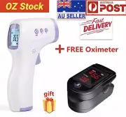 Digital Infrared Forehead Non-Contact Thermometer Gun With Free Gift Oximeter!