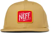 Neff Headwear Mens Filler Up Patch Snapback Hat Cap Light Brown NWT