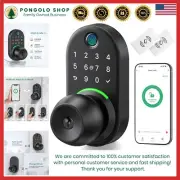 Weather-Resistant Keypad Smart Lock with Bluetooth Control - Matte Black