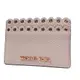 Michael Kors 專櫃款 粉色真皮材質波浪飾邊名片/萬用夾 # 32T8TF6D01 (4.3折)