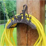 Hose Pipe Holder Garden Hose Hanger Rack, Water Pipe Hose Organizer, Wall-Mounted Metal Hose Holder, Anti-Corrosive Hose Bracket, Wall Decoration for Garden, Backyard，Balcony Hose Pipe Hanger