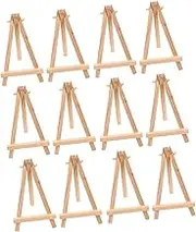Cabilock 12 Pcs Mini Wooden Tripod Easels Compact Tabletop Display Stands for Paintings Photos Crafts Versatile Home Office Decor Wood Craftsmanship