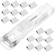 TEHAUX Compact Paper Clip Stapler Metal Refillable Binder Clips for Office Supplies