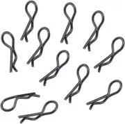 HobbyPark 100pcs Mini Body Clips R Pins for 1/24 1/28 1/36 Scale Micro Black