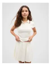 [Seed Heritage] Knit Polo Tee in Light Cream