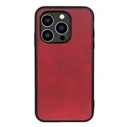 For iPhone 15 Pro Max PC+TPU+PU Leather Anti-Scratch Phone Case Cowhide Texture Back Cover
